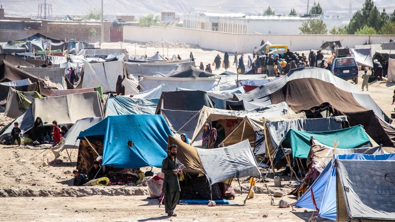 Camp outside Kabul, Afghanistan, 2021