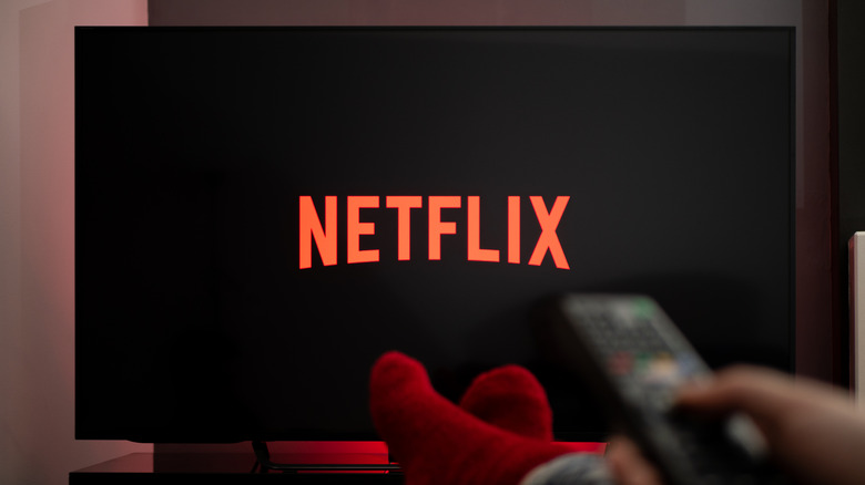 Television displaying Netflix logo