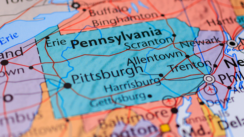 map of pennsylvania