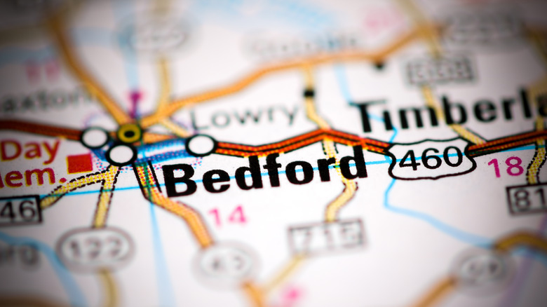 Map of Bedford, Virginia 