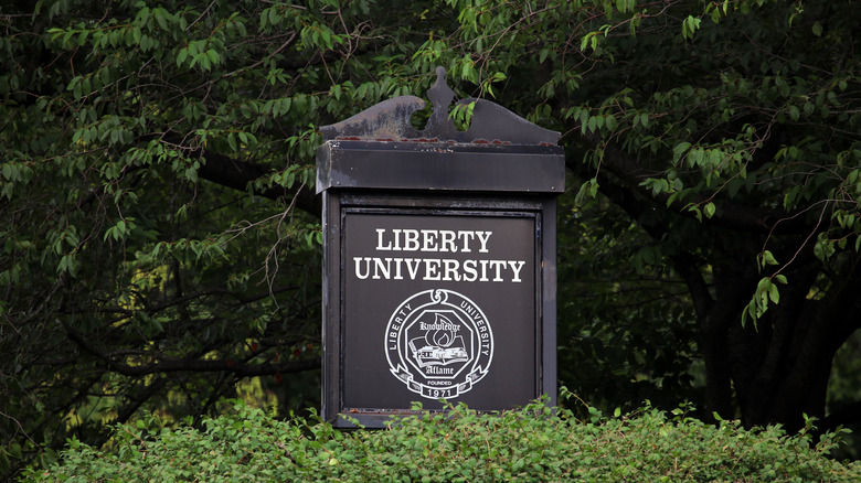 Liberty University sign, Virginia
