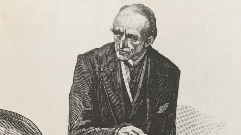 Professor Moriarty turns his back on Sherlock Holmes