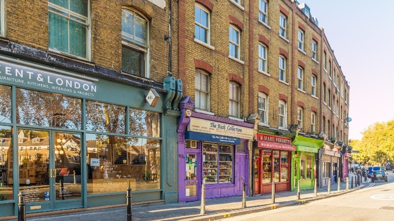 street and shops in Hackney