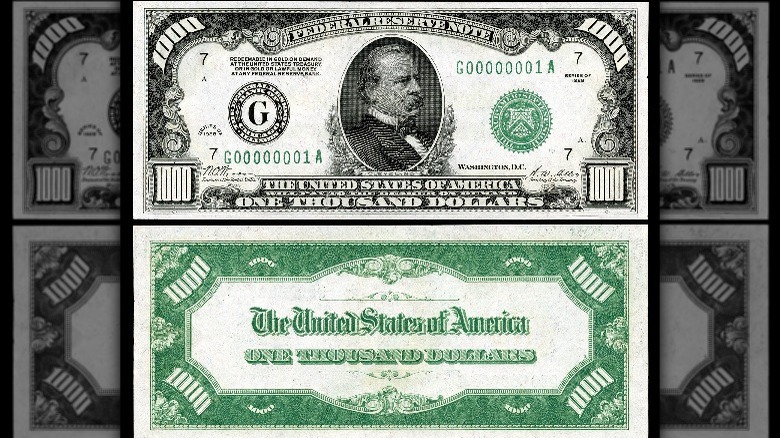 Grover Cleveland on $1,000 bill