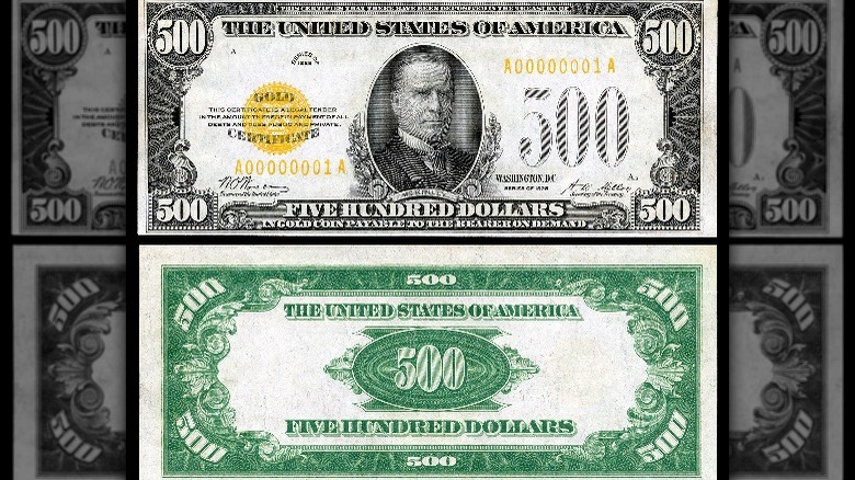 William McKinley on $500 bill