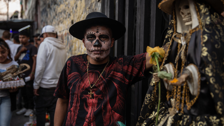 Painted Santa Muerte follower