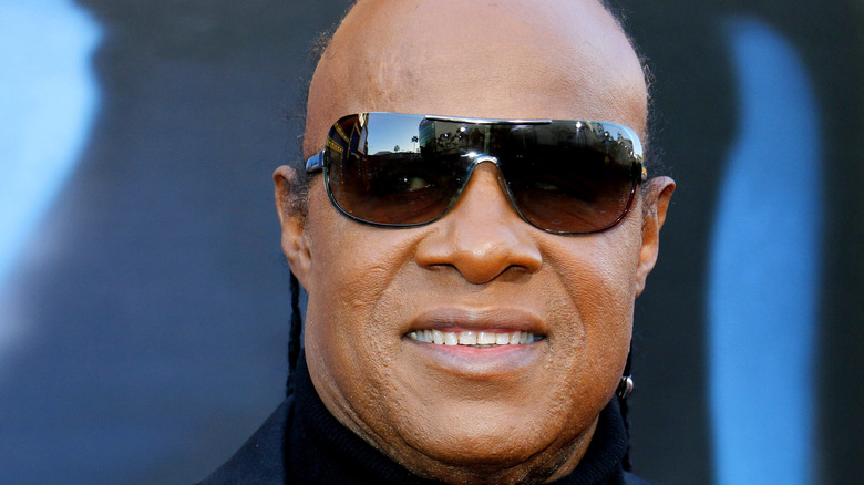 Stevie Wonder smiling