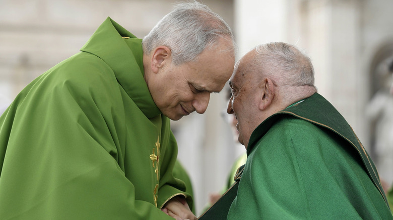 Pope Leo XIV and Pope Francis