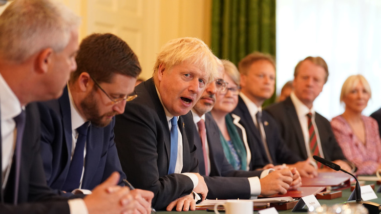 Prime Minister Boris Johnson and Officials