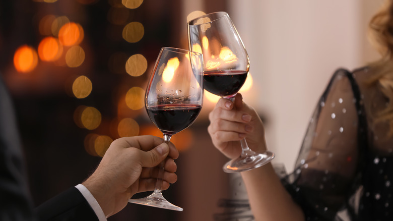 Couple with wine