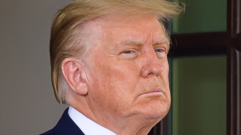 donald trump scowling