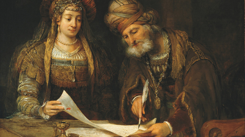 Esther and Mordecai consult paper