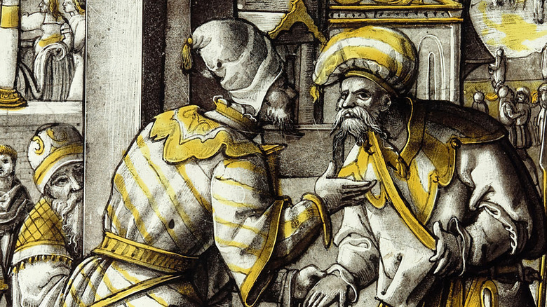 Mordecai eavesdrops on conspirators