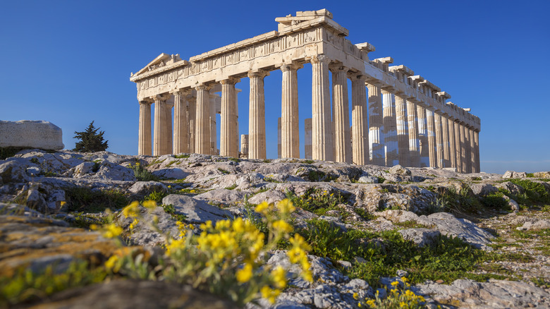 Parthenon in spring