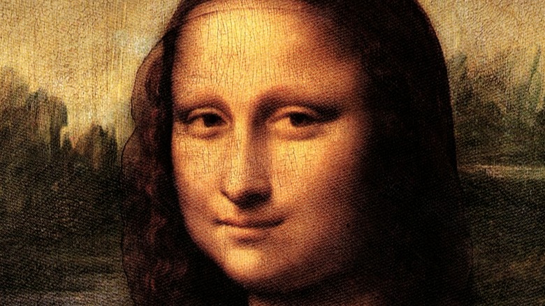 Closeup of the Mona Lisa