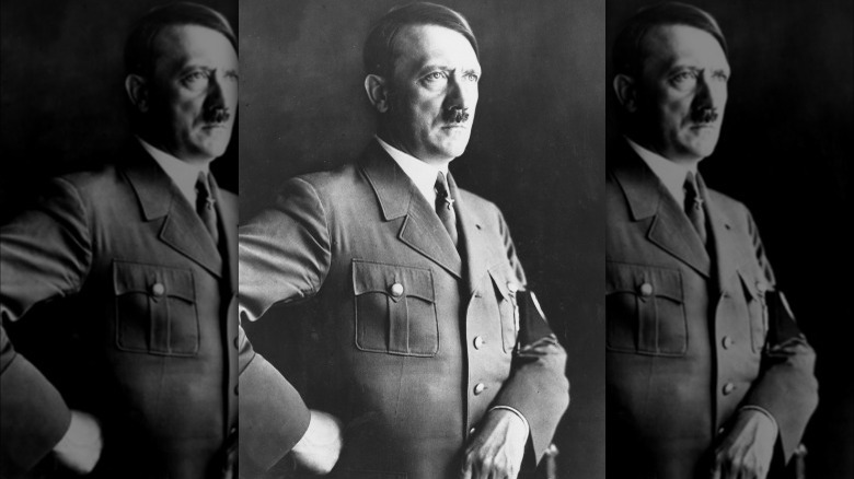 adolf hitler standing staring to side