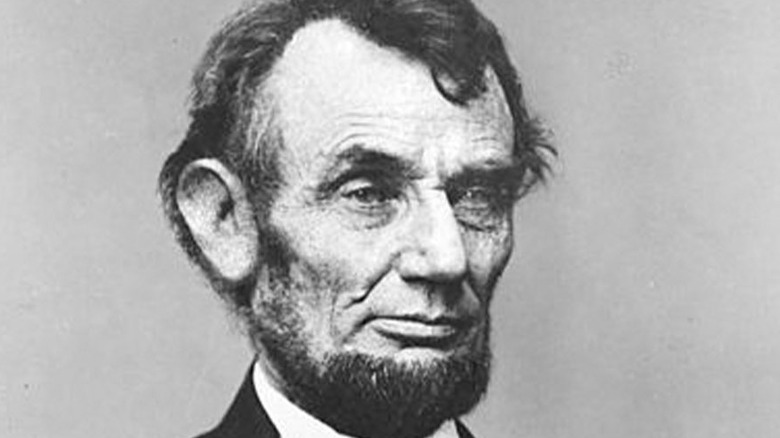 Abraham Lincoln in partial profile