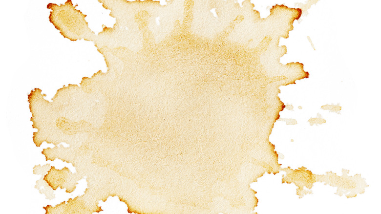 coffee stain on white
