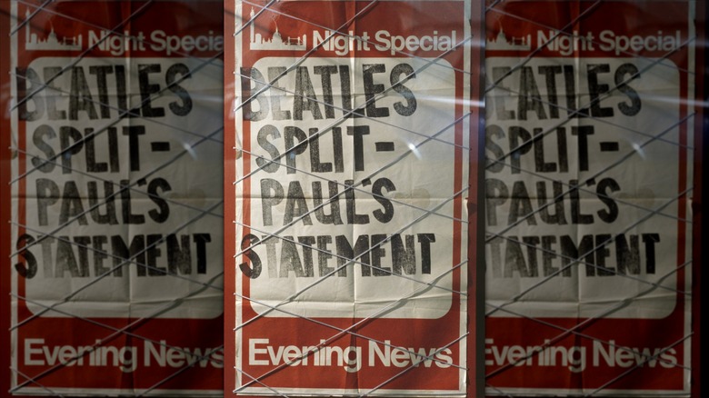 Sing announcing split of The Beatles