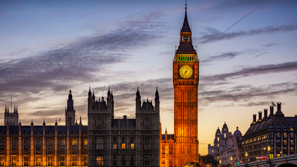 Big Ben Orange Lights