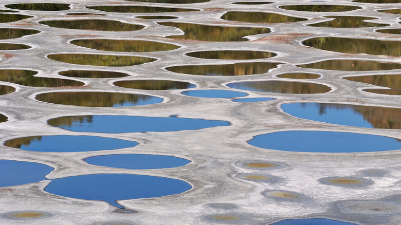 Close up view of Lake Khiluk during the summer