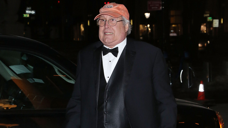 Chevy Chase grimacing