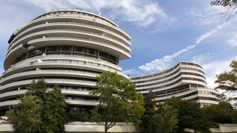 The Watergate Hotel against a blue sky