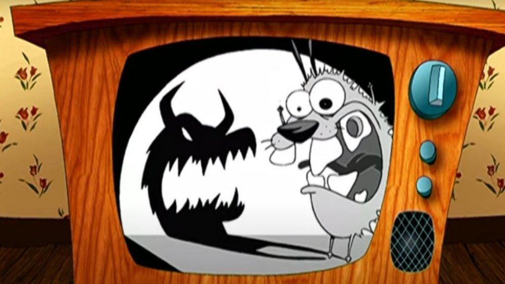 A shot from the opening credits of Courage the Cowardly Dog