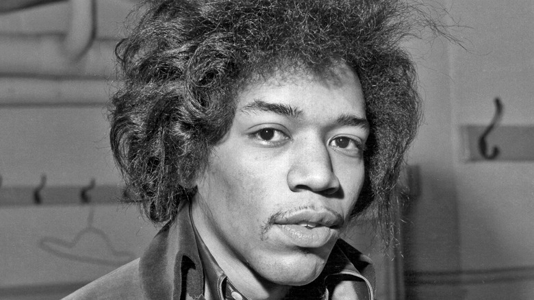 JImi Hendrix wearing coat