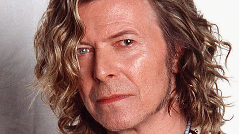 David Bowie looking stern