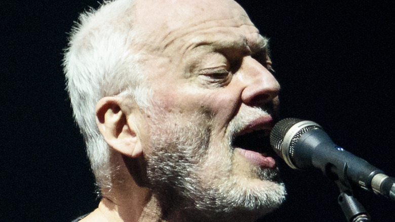 David Gilmour on stage