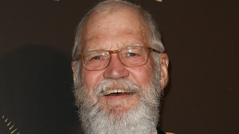 David Letterman posing