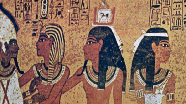wall paintings inside tomb