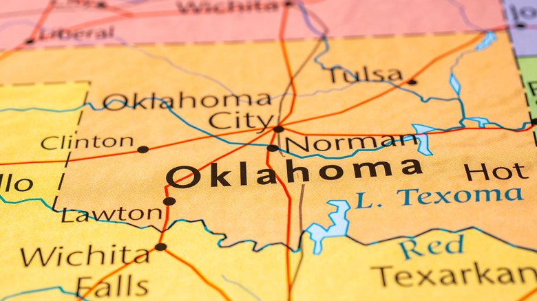 Oklahoma map 
