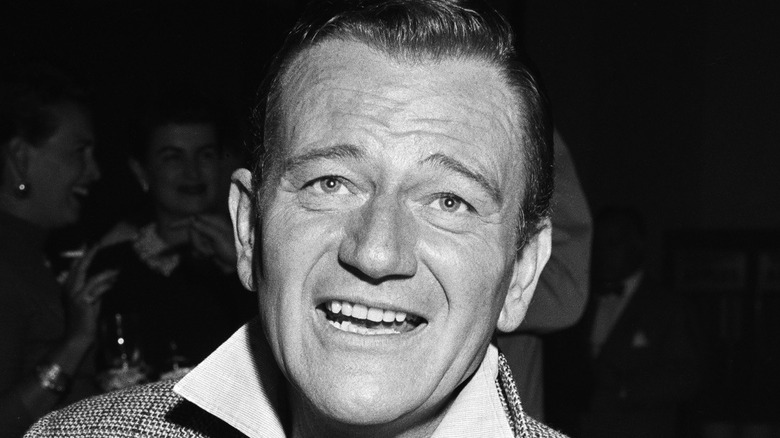 John Wayne looks up