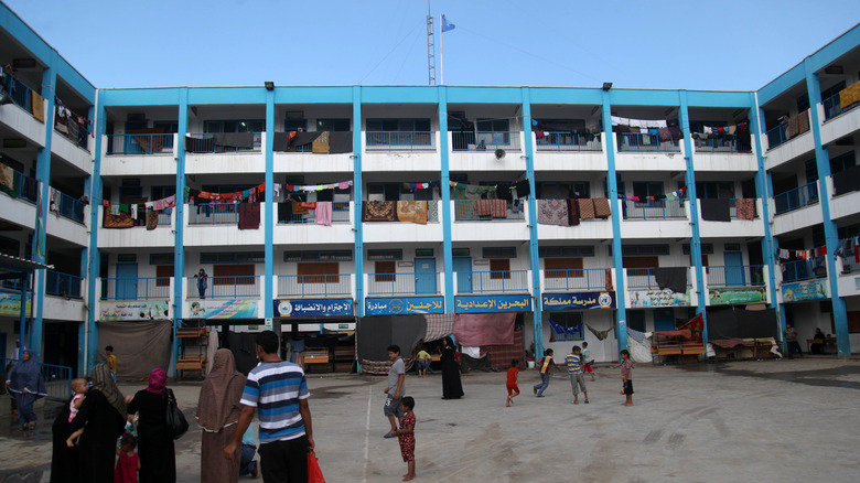 Child at UNRWA school