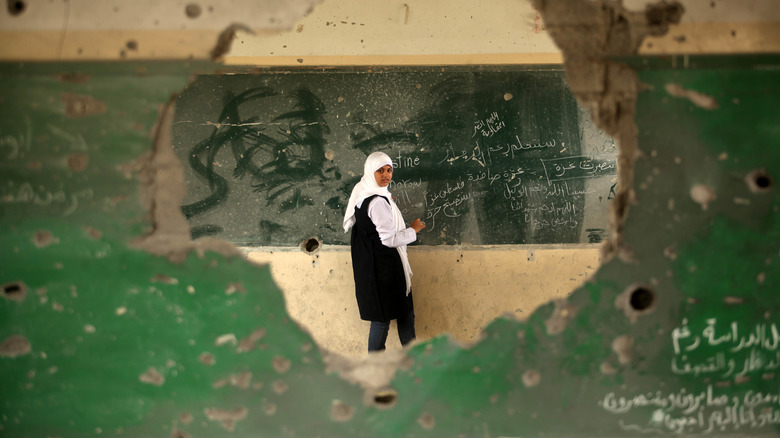 UNRWA school interior