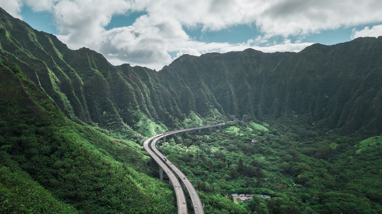 Highway in Hawaii without any billboards