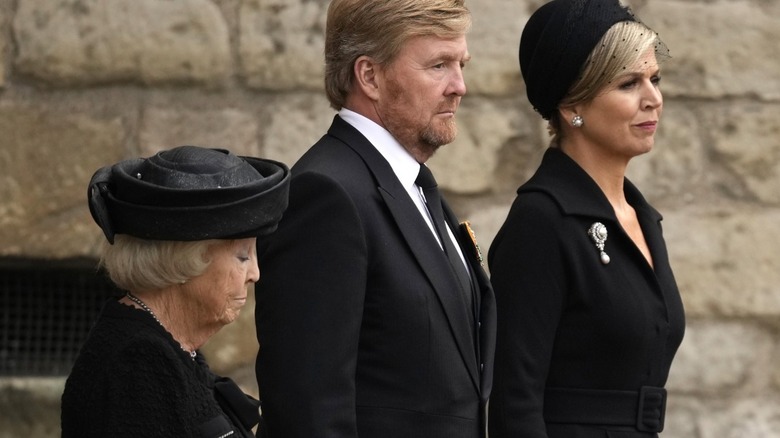 Dutch royals leaving Westminster Abbey