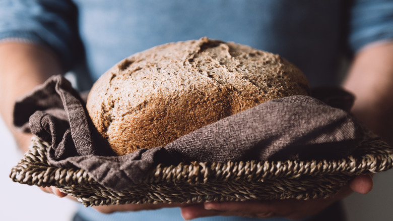 Wholemeal bread fresh from oven