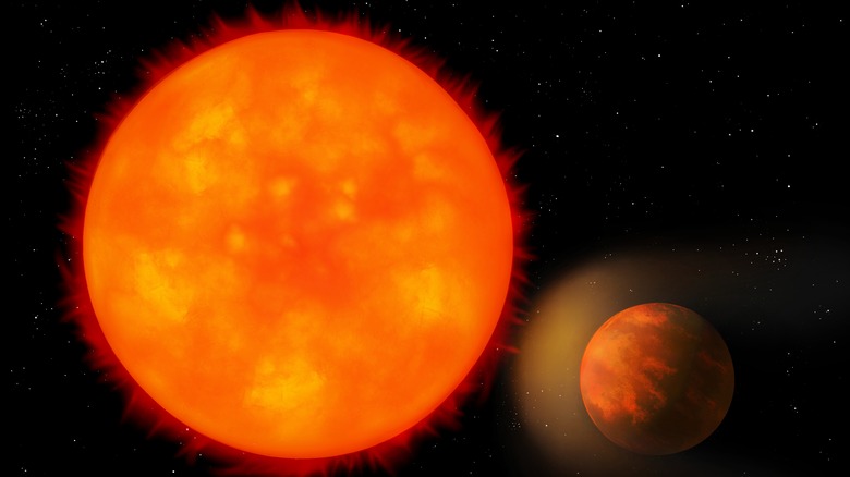artist concept of a star and a hot exoplanet