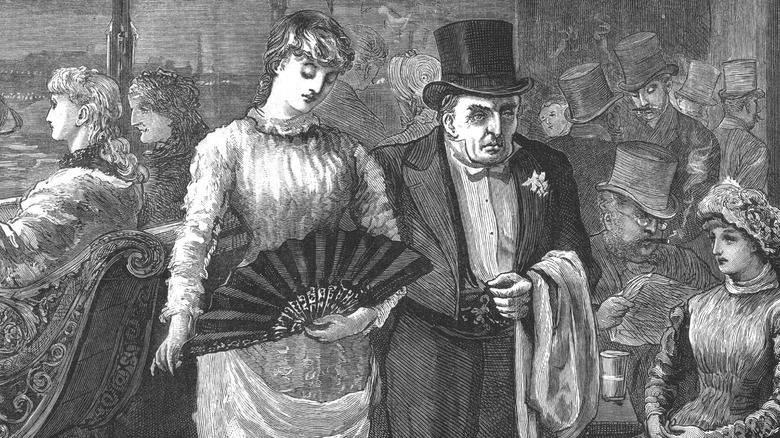 Victorian woman with fan