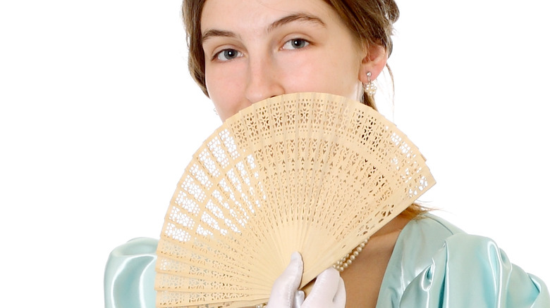 Victorian fan flirting