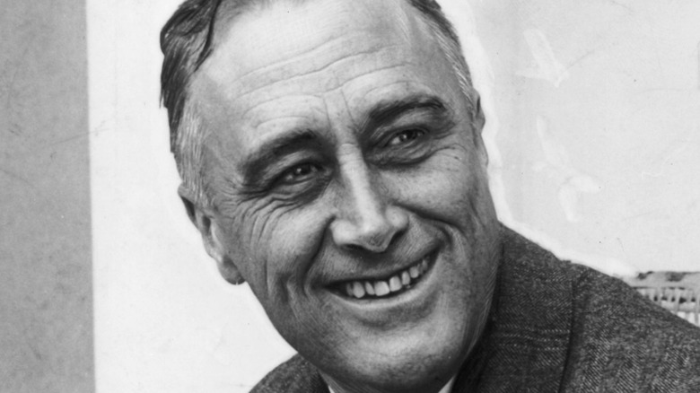 Franklin Delano Roosevelt smiling