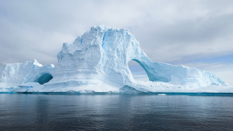 enormous glacier out at sea