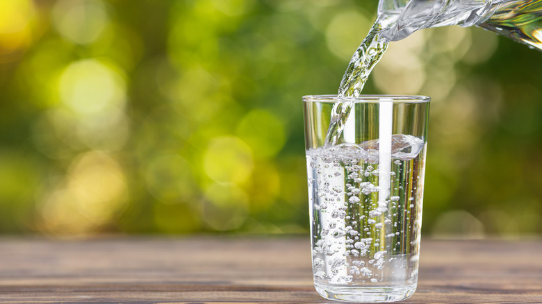 A drinking glass