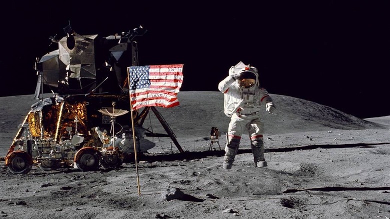 Apollo 16 mission on the moon