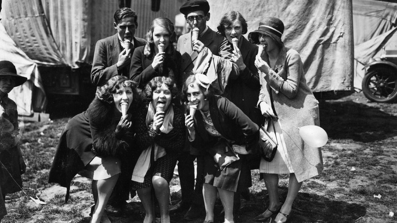 group with ice cream circa 1920