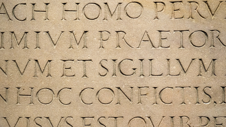 a roman inscription