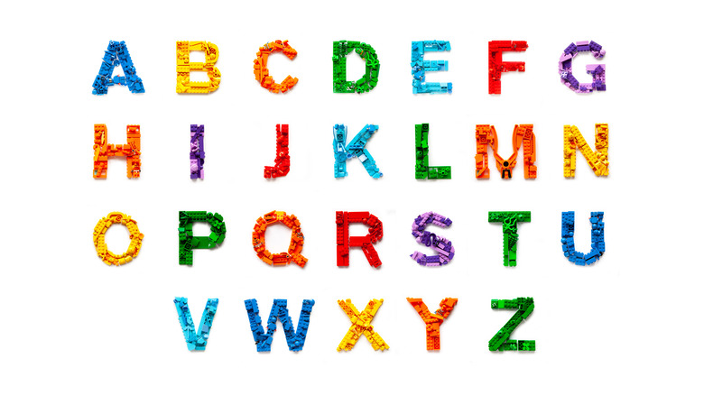 letters of the alphabet expressed colorfully